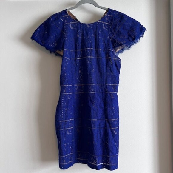 NWT Anthropologie Endless Rose Blue Lace Dress size medium - Picture 1 of 8